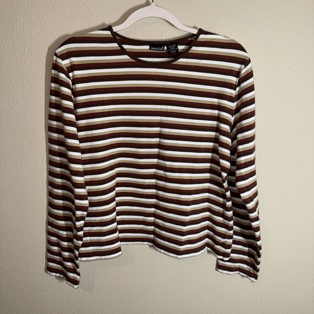 Northcrest Women’s Long Sleeve Top Multicolor Stripes